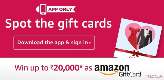 India Desire : Amazon Spot The Gift Card Contest: Spot The Gift Card And Win Amazon Vouchers